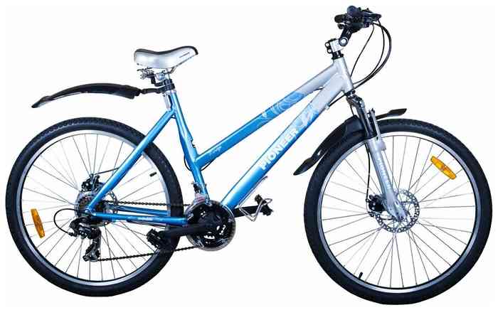 Велосипед PIONEER Mirage 26"/14'' 2020-2021 lemon-black-blue