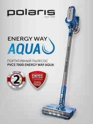 POLARIS PVCS 7000 Energy WAY AQUA портативный, синий/серый Пылесос