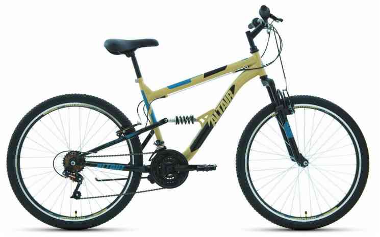 Велосипед ALTAIR MTB FS 26 1.0 (рост 18" 18ск.) 2020-2021, синий/красный