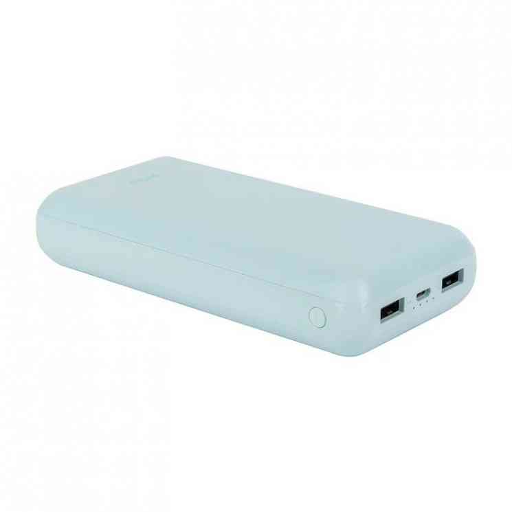 Внешний аккумулятор PERFEO COLOR VIBE 20000 mah USB 1 А, 2.1A/ Blue (PF_D0170)