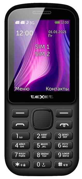 TEXET TM-221 черный-красный