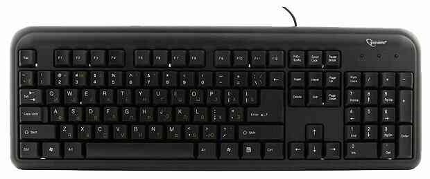 GEMBIRD KB-8330U-BL, черный, USB, 104 клавиши клавиатура