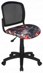 БЮРОКРАТ CH-296NX/GRAFFITY, без подлокотников, черное с рисунком кресло