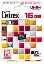MIREX MicroSDHC 16Gb Class10 UHS-I 104Mb/s без адаптера, RTL