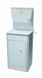 Умывальник "Дачный" белый (с водонагр.) пластм. мойка