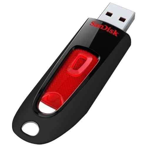 SANDISK Flash drive USB3.0 16Gb CZ48 Cruzer Ultra, Black, R100Mb/s RTL