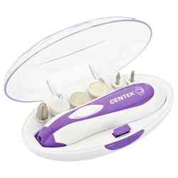 CENTEK CT-2184 (лиловый+белый) Набор для маникюра и педикюра