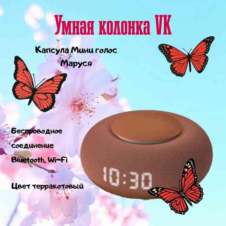 VK Капсула Мини с Марусей терракотовый Умная колонка