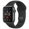 Apple Watch Series 5 40mm Space Gray Aluminum Case with Black Sport Band