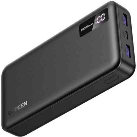 Внешний аккумулятор Ugreen PB312 (25683) 20000mAh PD 20W Power Bank. Цвет: серый
