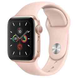 Apple Watch Series 5 44mm Gold Aluminum Case with Pink Sand Sport Band