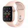 Apple Watch Series 5 44mm Gold Aluminum Case with Pink Sand Sport Band