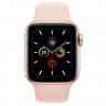 Apple Watch Series 5 44mm Gold Aluminum Case with Pink Sand Sport Band