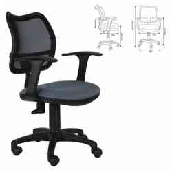 БЮРОКРАТ CH-797AXSN, с подлокотниками, комбинированное черно-серое, CH-797AXSN/26-2 кресло