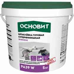 Шпатлевка ОСНОВИТ ЭЛИСИЛК РА-39 W готовая суперфинишная 5кг. (Хоум)