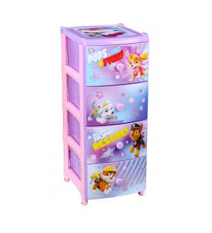 Комод 4-х секц. "Щенячий патруль" детский №2 (для девочек) М6098 (1)