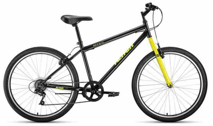 Велосипед ALTAIR MTB HT 26 1.0 (рост 17" 7ск.) 2020-2021, темно-серый/черный