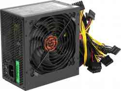 PSU GINZZU SB600 Standart Series, ATX v2.3, 600W, 120mm, 24+4pin, 3xSATA, 3xMolex, Black