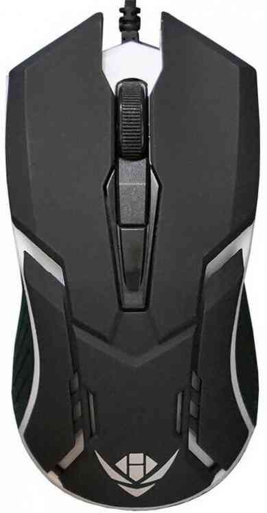 NAKATOMI MOG-05U white, 4 кнопки + ролик, 7-ми цветная подсветка, USB, белая игровая мышь