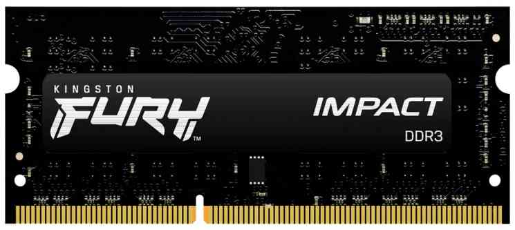 KINGSTON SODIMM DDR3 8Gb FURY IMPACT Black PC15000/1866MHz, CL11, 1.5V, 1.35V, KF318LS11IB/8, RTL