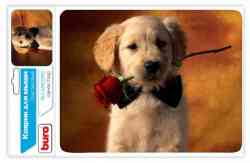 BURO BU-M40089 рисунок/щенок, 230x180x2мм Коврик для мыши