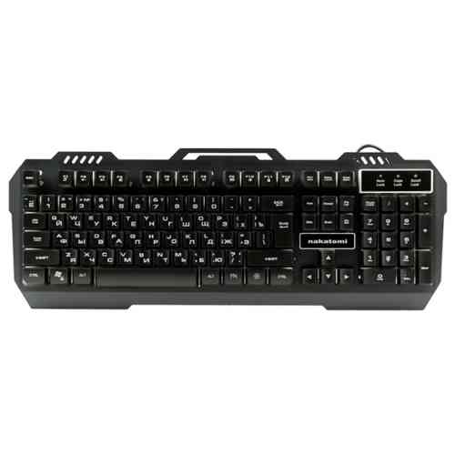NAKATOMI KG-35U black Gaming - с подсветкой, корпус металл, USB, черная игровая клавиатура