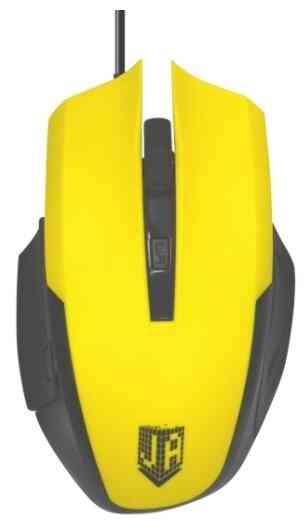 JET.A Comfort OM-U54 LED жёлтая (800/1200/1600/2400dpi, 5 кнопок, LED-подсветка, USB) мышь