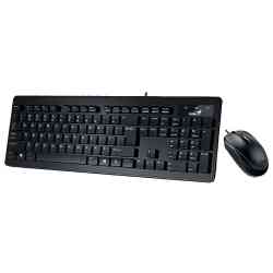 (Box), GENIUS SLIMSTAR C130,Wired keyboard, Wired mouse USB, BLK, RU,C!. (DR31330208104) клавиатура