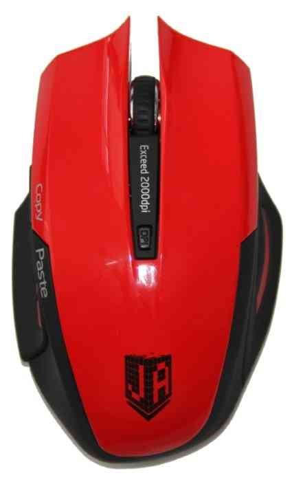 JET.A Comfort OM-U54 LED красная (800/1200/1600/2400dpi, 5 кнопок, LED-подсветка,USB) мышь