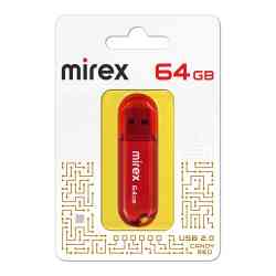 MIREX Flash drive USB2.0 64Gb Candy, 13600-FMUCAR64, Red, RTL
