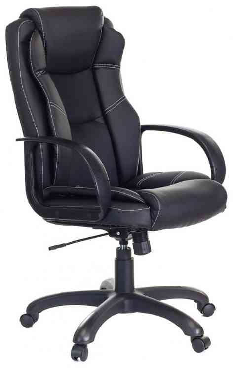 БЮРОКРАТ CH-839/black, экокожа, черное кресло офисное