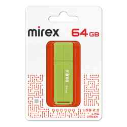 MIREX Flash drive USB2.0 64Gb Line, 13600-FMULGN64, Green, RTL