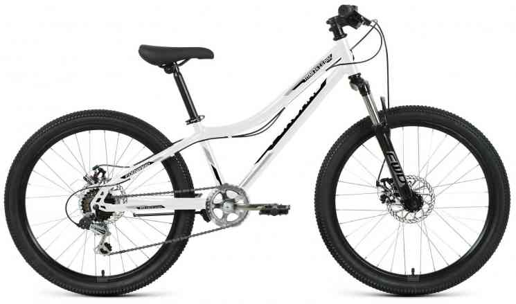 FORWARD TITAN 24 2.0 D (24' 6 ск. рост. 12') 2022, белый/черный, RBK22FW24844 Велосипед