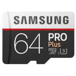 MicroSDXC 64Gb SAMSUNG PRO Plus, Class10 UHS-I U3 100Mb/s + Адаптер, RTL