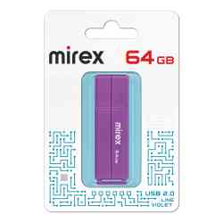 MIREX Flash drive USB2.0 64Gb Line, 13600-FMULVT64, Violet, RTL