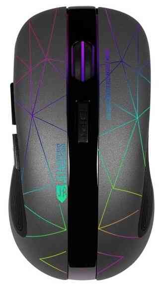 JET.A OM-R53G LED серая (800-1600dpi, 6 кнопок, LED-подсветка, USB) Бес мышь