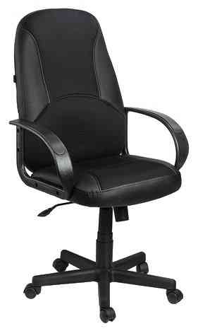 BRABIX "City EX-512", кожзаменитель черный, ткань черная, TW, 531407 кресло офисное