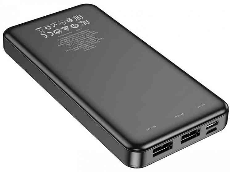 Внешний аккумулятор HOCO J91 10000mAh, 20W, 2USB/Micro/Type-C черный