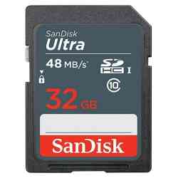 SANDISK SDHC 32Gb Ultra, Class10 UHS-I 48Mb/s, RTL