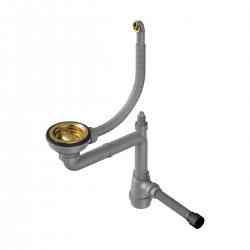 Omoikiri WK-1-R-G Арматура для одночашевых моек с круглым переливом, золото