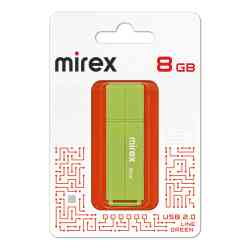 MIREX Flash drive USB2.0 8Gb Line, 13600-FMULGN08, Green, RTL