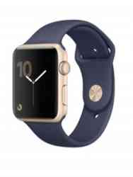 Apple Watch Series 2 42mm Gold Aluminum with Midnight Blue Sport Band