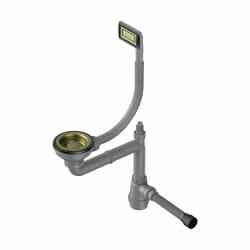 Omoikiri WK-1-UN-LG Арматура для одночашевых моек с универс. прямоуг. переливом, светлое золото