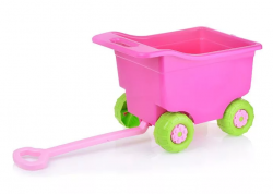 Тележка для игр на колесах большая (розов.) М5264 (2/1)