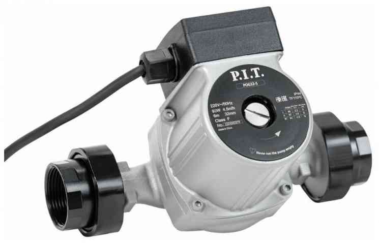 Насос циркуляционный P.I.T. POG32-S (93Вт, напор 6м, произв-ть 63л/мин, D32мм)