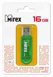 MIREX Flash drive USB2.0 16Gb Elf, Green RTL