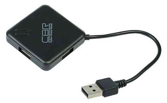 CBR CH 132, 4 порта. Поддержка Plug and Play. Длина провода 12,5+-2см. Концентратор USB