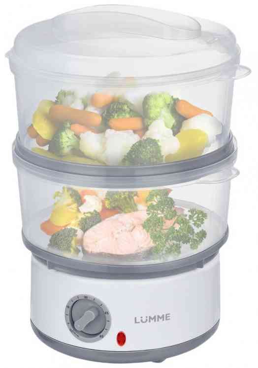 LUMME LU-1405 серый жемчуг Пароварка