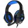 CROWN CMGH-102TBlack/Blue (Подключен USB, встроенная аудиокарта, Частот.диап: 20Г гарнитура игровая