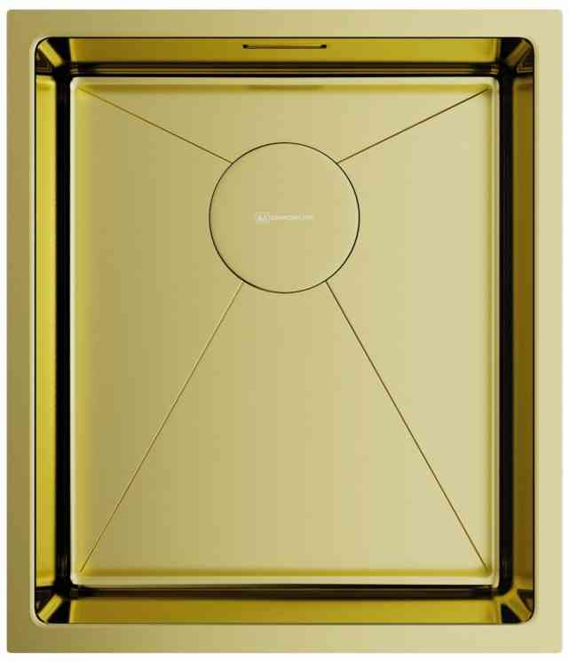 Omoikiri Taki 38-U/IF-LG, мойка, нержавеющая сталь/светлое золото